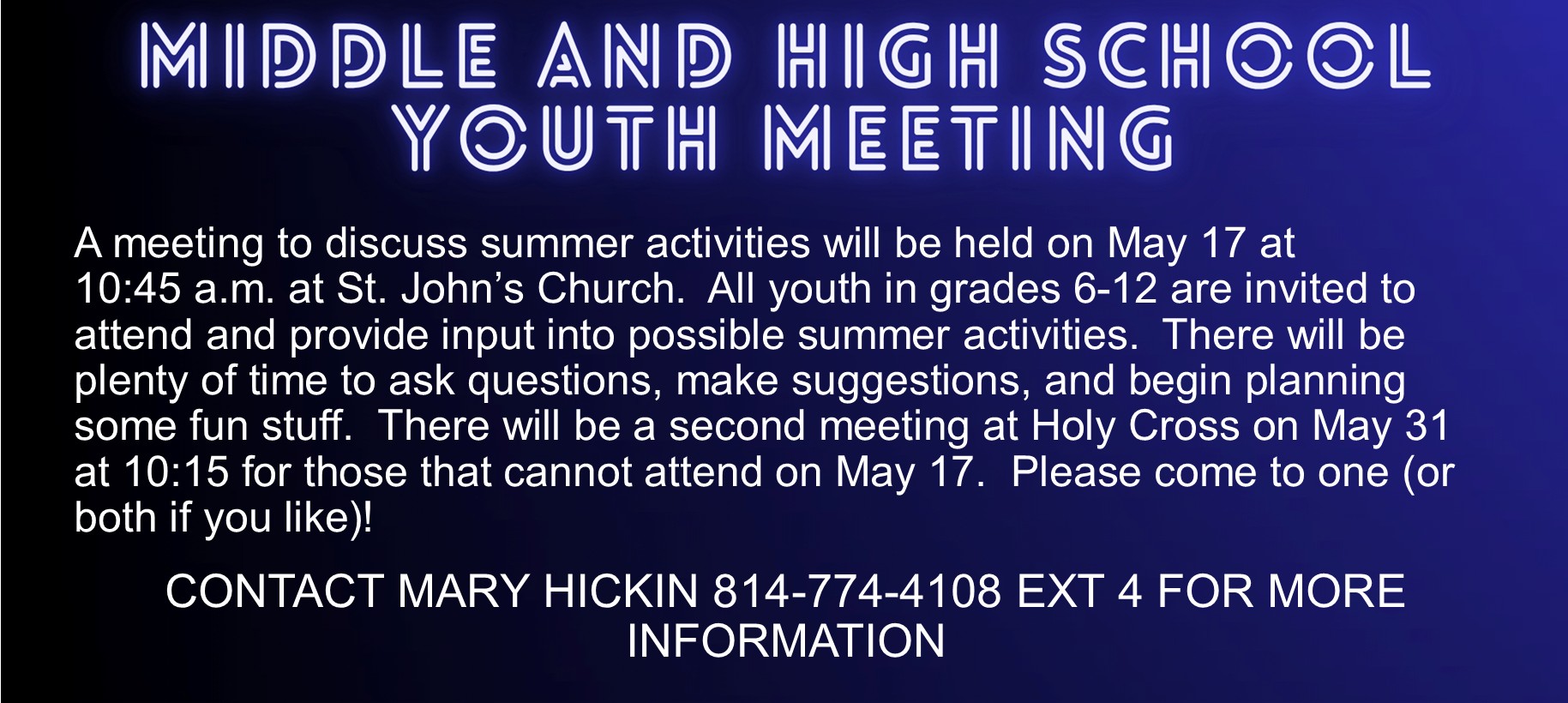Youth Meeting Invite